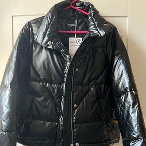 CRISSREXO Quilted Metallic Shiny Puffer Jacket Winter. Size small. Never worn.